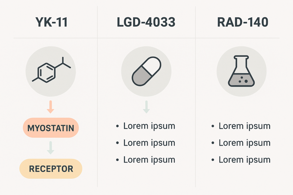 YK-11: Benefits, Risks, and What Science Says a side by side chart